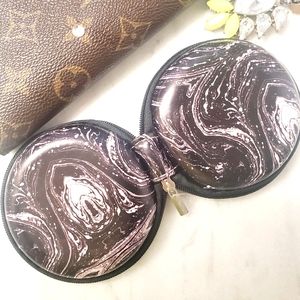 ♥️ 4 for $25 ❤ #O New Earbuds Marble Case Coin Bag Zip Purse